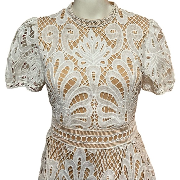 Bluivy White Midi Dress with Elegant Design Size S - Picture 3 of 10